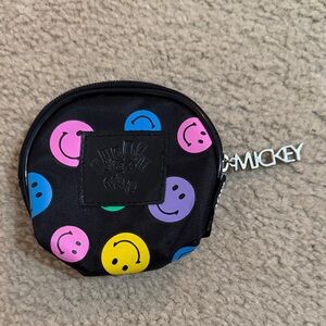 Mickey Mouse Smiley Face Coin Pouch - Black, Pink, Blue, Yellow